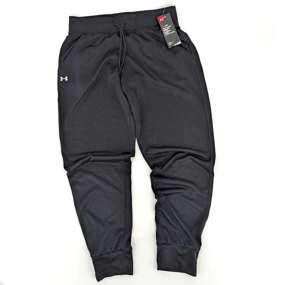 Under Armour HeatGear Loose Joggers Black Lightweight Training Pants Small NWT